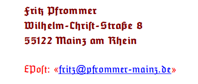 Adresse
